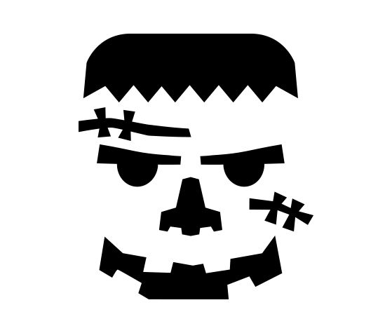 Printable frankenstein pumpkin carving pattern template free download
