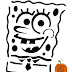 Free halloween spongebob squarepants pumpkin stencil carving template