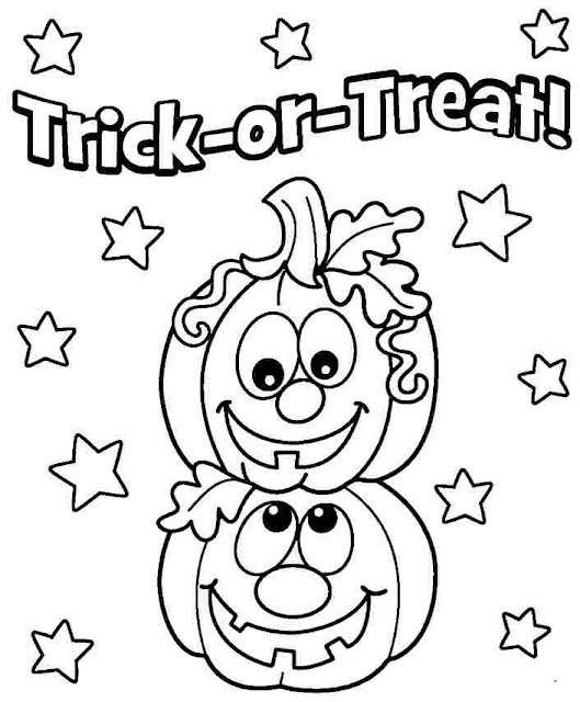 Free Printable Halloween Trick or Treat Coloring sheets for Kids