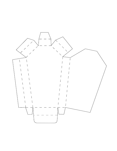 Happy halloween coffin box template design plan and size images