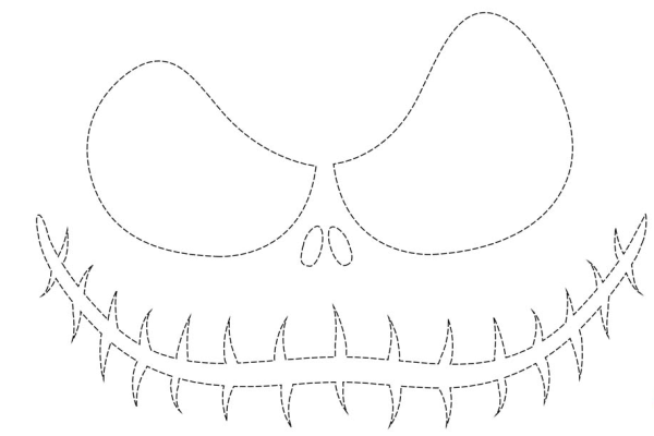 Free printable jack skellington pumpkin carving stencil templates download