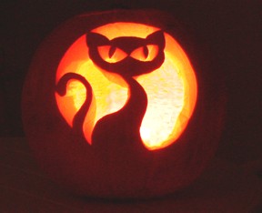 cheshire black grumpy kitty cat jack o lantern pattern stencils