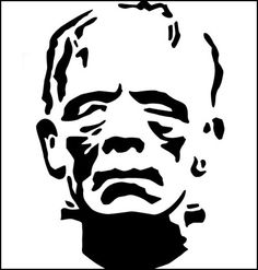 Printable frankenstein pumpkin carving pattern template free download