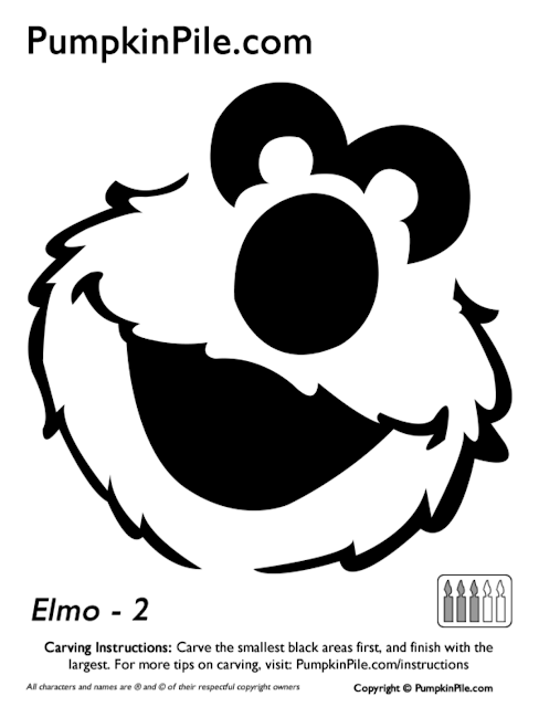 Download Free printable elmo face stencils outline cutout