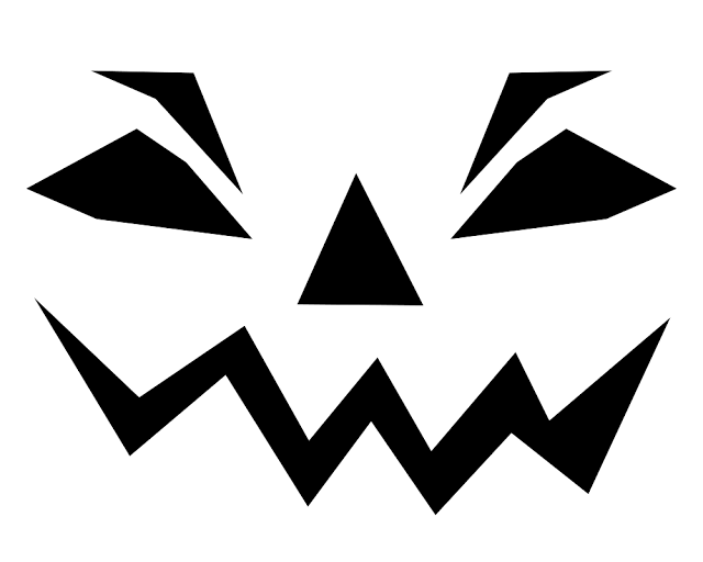 Free Printable easy funny jack o lantern face stencils patterns