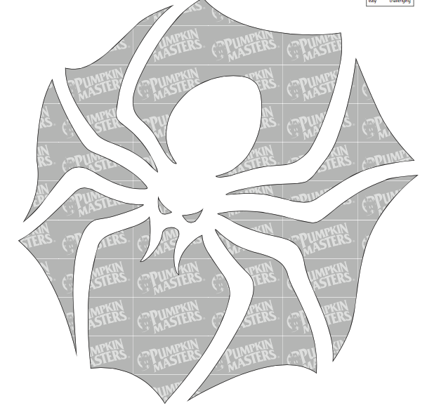 Easy spider stencil design for pumpkin carving