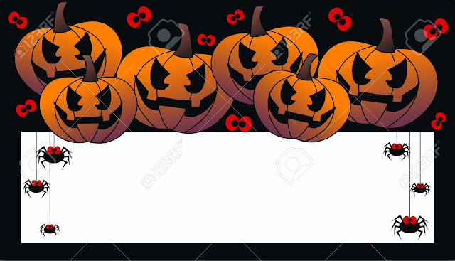 happy halloween frames for greeting cards and windows stickers