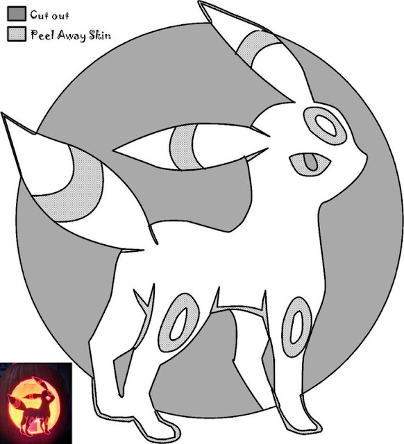 Free printable pokemon pumking carving stencils