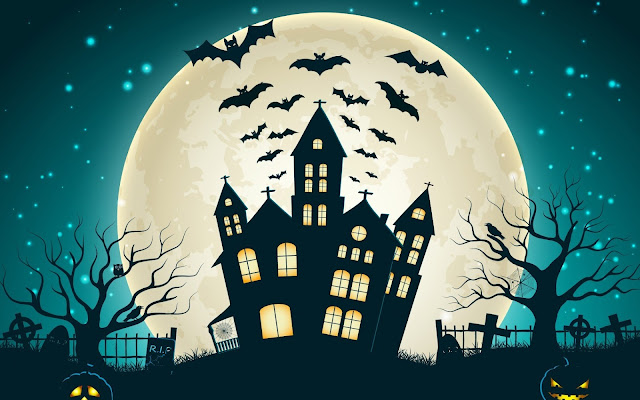 Halloween full moon hd wallpapers images pics for PC mobile